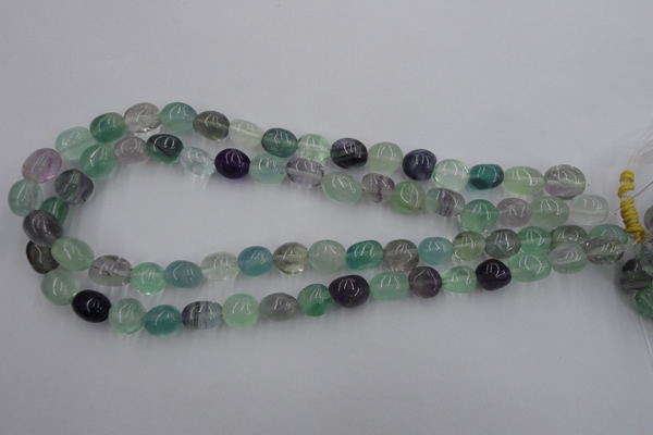 CFL952 15.5 inches 11*12mm nuggets natural fluorite beads wholesale