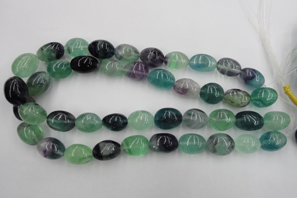 CFL953 15.5 inches 15*20mm nuggets natural fluorite beads wholesale