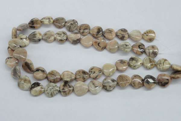 CFS11 15.5 inches 16*16mm heart natural feldspar gemstone beads