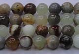 CFW10 15.5 inches 4mm round flower jade beads wholesale