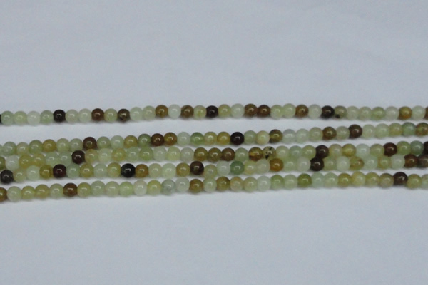 CFW101 15.5 inches 6mm round flower jade gemstone beads