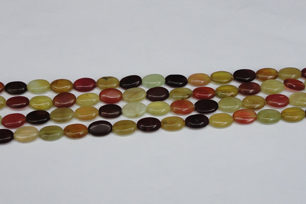 CFW128 15.5 inches 13*18mm flat oval flower jade gemstone beads