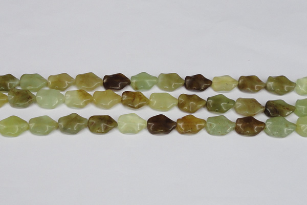 CFW164 15.5 inches 15*20mm wavy flower jade gemstone beads