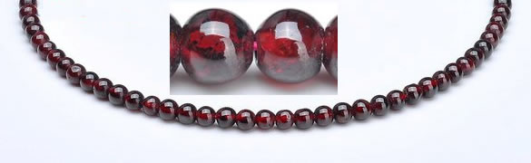 CGA05 15.5 inch 5mm round natural garnet gemstone bead Wholesale