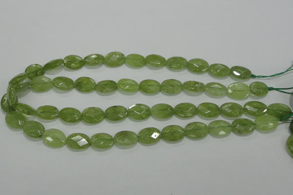 CGA102 15.5 inches 12*16mm faceted oval natural green garnet beads