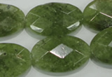 CGA105 15.5 inches 20*30mm faceted oval natural green garnet beads