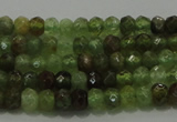 CGA145 15.5 inches 2.5*4mm faceted rondelle natural green garnet beads