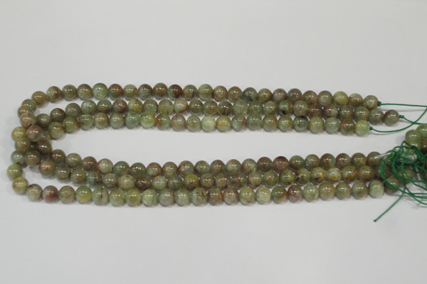 CGA203 15.5 inches 8mm round natural green garnet beads