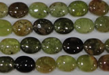 CGA220 15.5 inches 8*10mm oval natural green garnet beads