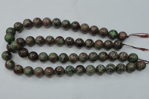 CGA302 15.5 inches 8mm round red green garnet gemstone beads