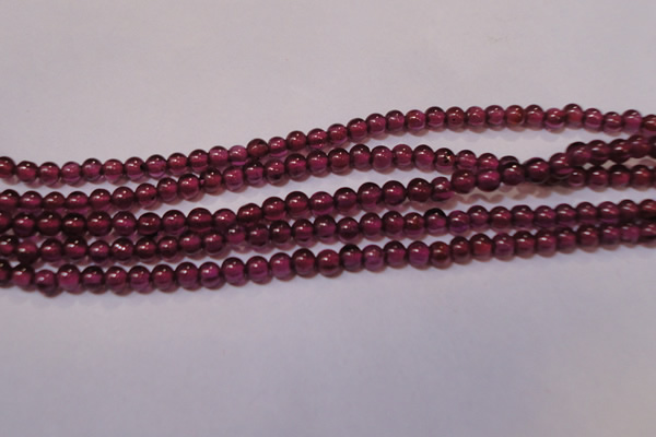 CGA355 15 inches 2mm round natural red garnet beads wholesale