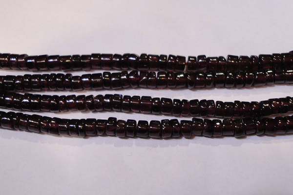 CGA365 15 inches 2*4mm heishi natural red garnet beads wholesale