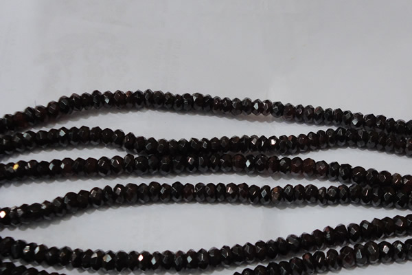 CGA458 15.5 inches 4*6mm faceted rondelle natural red garnet beads