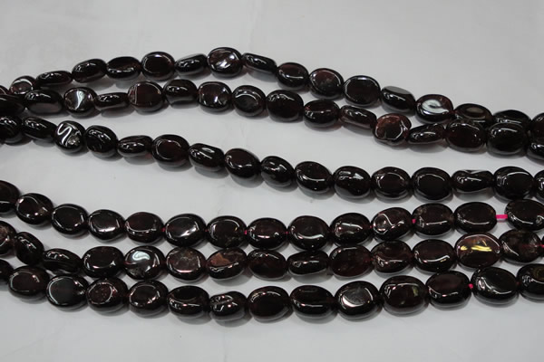 CGA469 15.5 inches 8*10mm oval natural red garnet beads