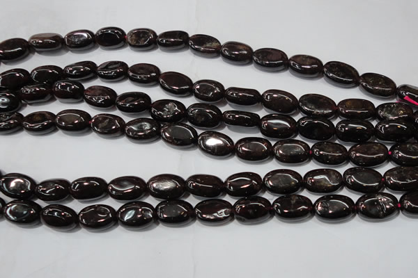 CGA470 15.5 inches 8*12mm oval natural red garnet beads