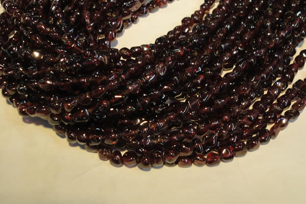 CGA488 15.5 inches 4mm - 5mm nuggets natural red garnet beads