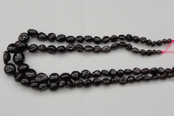 CGA656 15.5 inches 4*6mm - 10*14mm nuggets red garnet gemstone beads