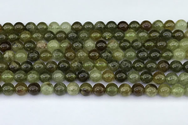 CGA711 15.5 inches 6mm round natural green garnet gemstone beads