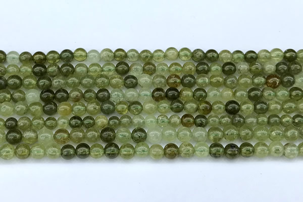 CGA840 15 inches 4mm round green garnet beads