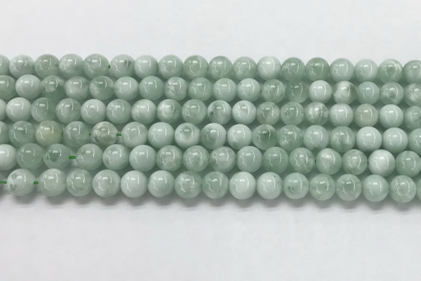 CGA900 15.5 inches 4mm round green angel skin gemstone beads