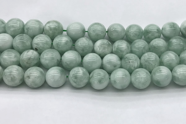 CGA905 15.5 inches 14mm round green angel skin gemstone beads