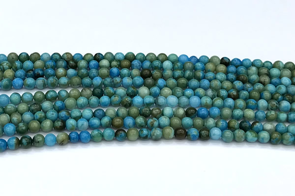 CGA925 15 inches 4mm round blue angel skin beads