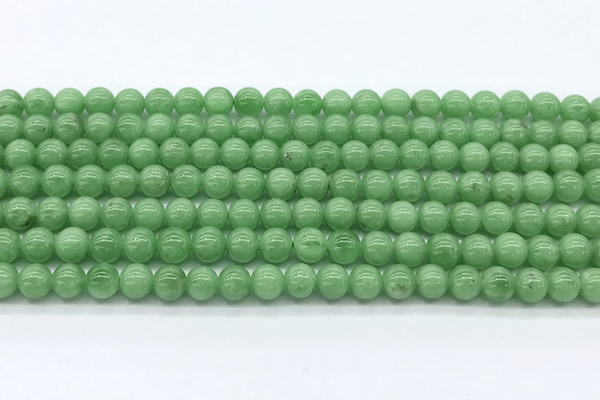 CGA930 15 inches 6mm round green angel skin beads