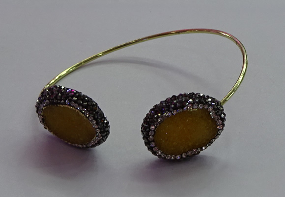 CGB1501 18*25mm - 20*28mm freeform druzy agate bangles wholesale