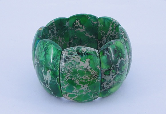 CGB153 8 inches fashion dyed imperial jasper gemstone stretchy bracelet