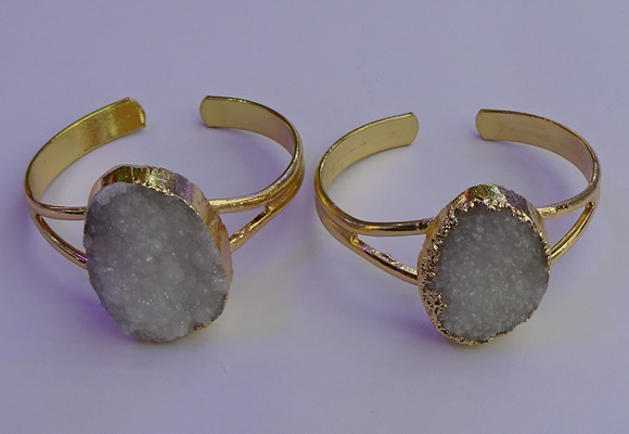 CGB2000 22*30mm - 25*30mm freeform druzy agate gemstone bangles