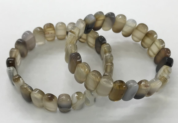 CGB3100 7.5 inches 8*15mm oval agate gemstone bracelets