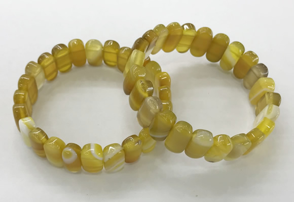 CGB3101 7.5 inches 8*15mm oval agate gemstone bracelets