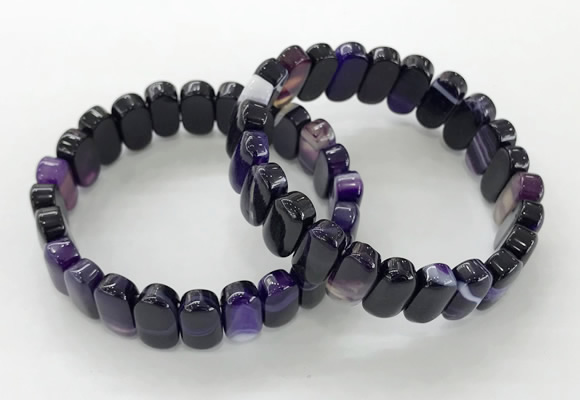 CGB3102 7.5 inches 8*15mm oval agate gemstone bracelets