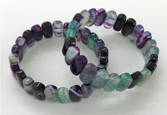 CGB3108 7.5 inches 8*15mm oval agate gemstone bracelets