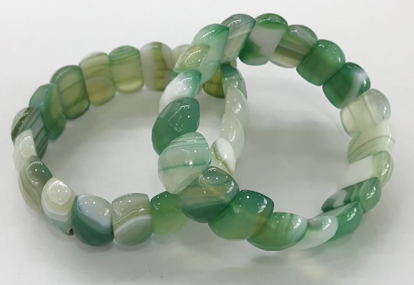 CGB3129 7.5 inches 10*20mm faceted oval agate bracelets