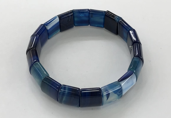 CGB3171 7.5 inches 12*15mm rectangle agate bracelets wholesale