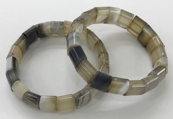 CGB3175 7.5 inches 12*15mm rectangle agate bracelets wholesale
