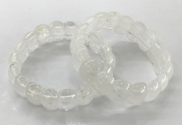 CGB3220 7.5 inches 12*20mm oval white crystal bracelets