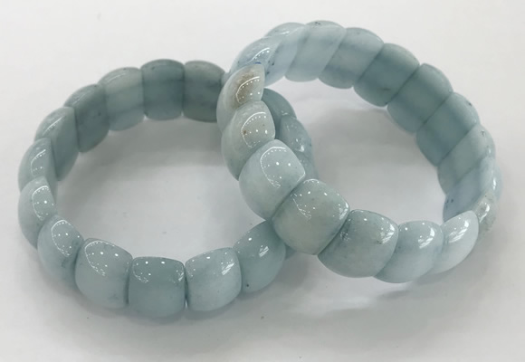 CGB3223 7.5 inches 12*20mm oval imitation aquamarine bracelets