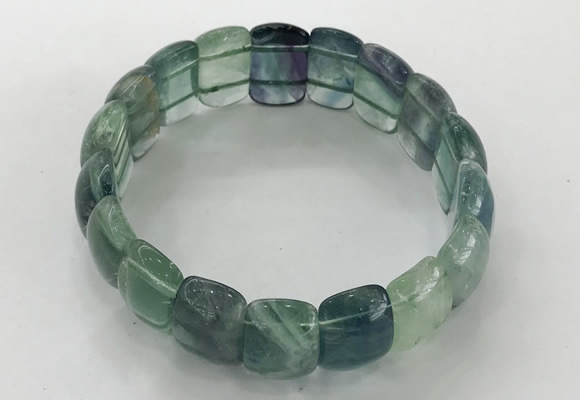 CGB3226 7.5 inches 12*20mm oval fluorite gemstone bracelets