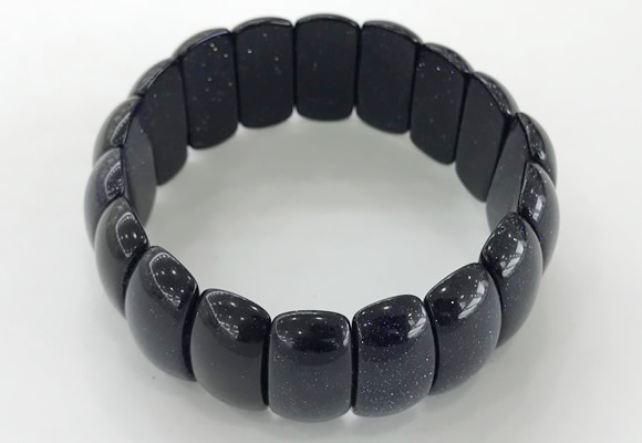 CGB3256 7.5 inches 12*25mm oval blue goldstone bracelets