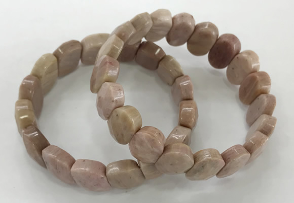 CGB3274 7.5 inches 10*15mm faceted oval rhodochrosite bracelets