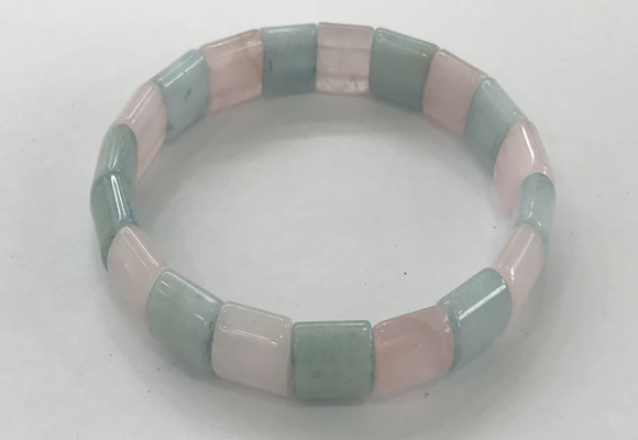 CGB3332 7.5 inches 10*15mm rectangle mixed gemstone bracelets