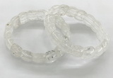 CGB3360 7.5 inches 10*15mm oval white crystal bracelets
