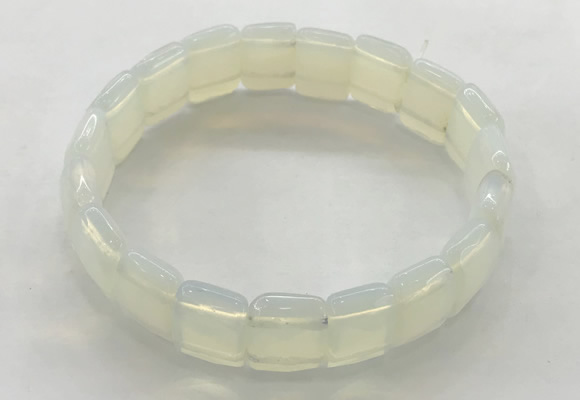 CGB3424 7.5 inches 12*15mm faceted rectangle opal bracelets