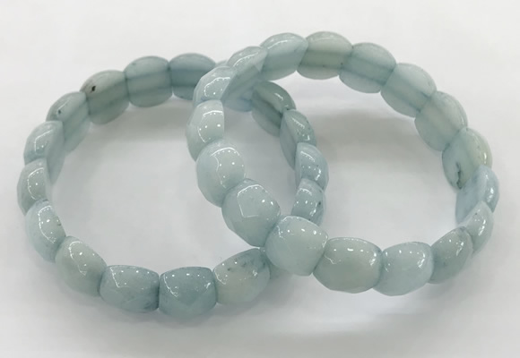 CGB3461 7.5 inches 10*14mm faceted oval imitation aquamarine bracelets