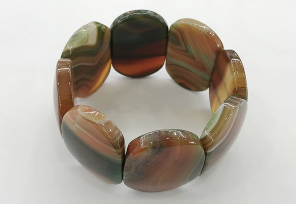 CGB3492 7.5 inches 30*40mm oval agate gemstone bracelets