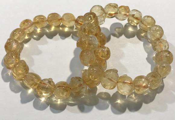CGB4035 7.5 inches 10*14mm calabash citrine beaded bracelets wholesale
