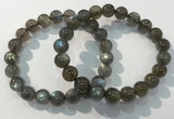 CGB4112 7.5 inches 9mm round labradorite beaded bracelets