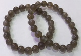 CGB4524 7.5 inches 8mm round grey moonstone beaded bracelets